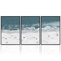 3 Piece Framed Canvas Wall Art Ocean Scenery Canvas Prints Home Artwork Decoration for Living Room,Bedroom - 16