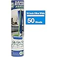 Leo MegaClean 10-Inch Wide Lint Roller Refills - 1 Rolls 50 Ultra-Wide Sheets for Lint Removers Household Cleaning Easily Remove Pet Hair Dust and Debris from Floors Carpets and Furniture
