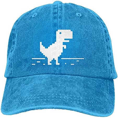 HHNLB Unisex Pixel T-Rex Vintage Jeans Baseball Cap Classic Cotton Dad Hat Adjustable Plain Cap