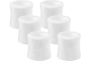 Gazeer Humidifier Replacement Filter Compatible with Canopy Bedside and Nursery Humidifier,Made with Wood Pulp, Paper Filter, 6-Pack
