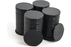 Smartdealspro 100pcs 32mm/1.26 Inch Opaque Plastic Learning Counters Disks Mini Poker Chips Game Tokens with Storage Box
