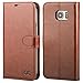 OCASE Galaxy S7 Edge Case Leather Wallet Flip Case For SAMSUNG Galaxy S7 Edge - Brown