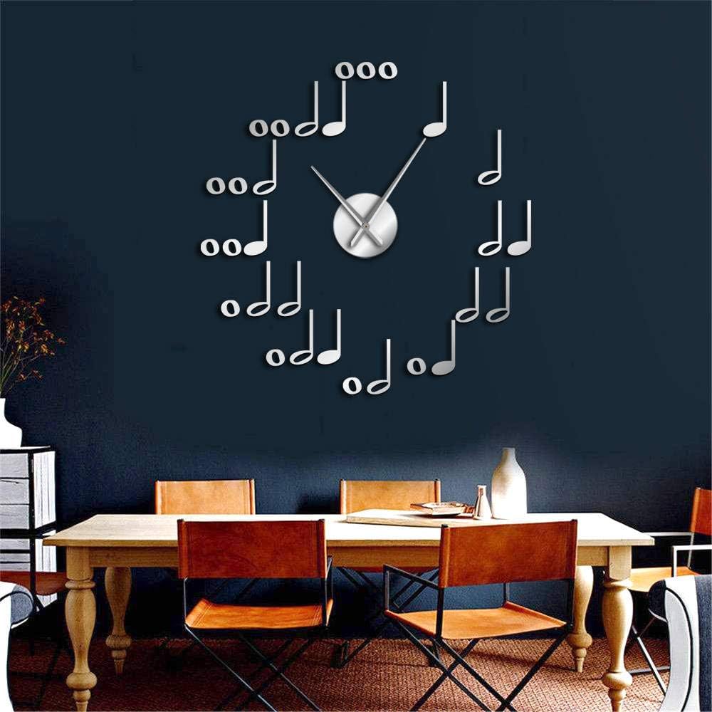 Wall clock Music Notes DIY Wall clock Watches Modern Design Musical