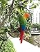 Ruerlity Hanging Parrot Statue Sculpture On Ring Lawn Ideal Decor for Patio Home and Garden