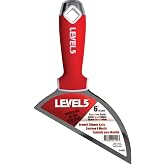 6" Clipped Drywall Pointing Knife - LEVEL5 | Metal Hammer End | Pro-Grade Finishing Tools | Sheetrock Gyprock Plasterboard Mud | 5-201