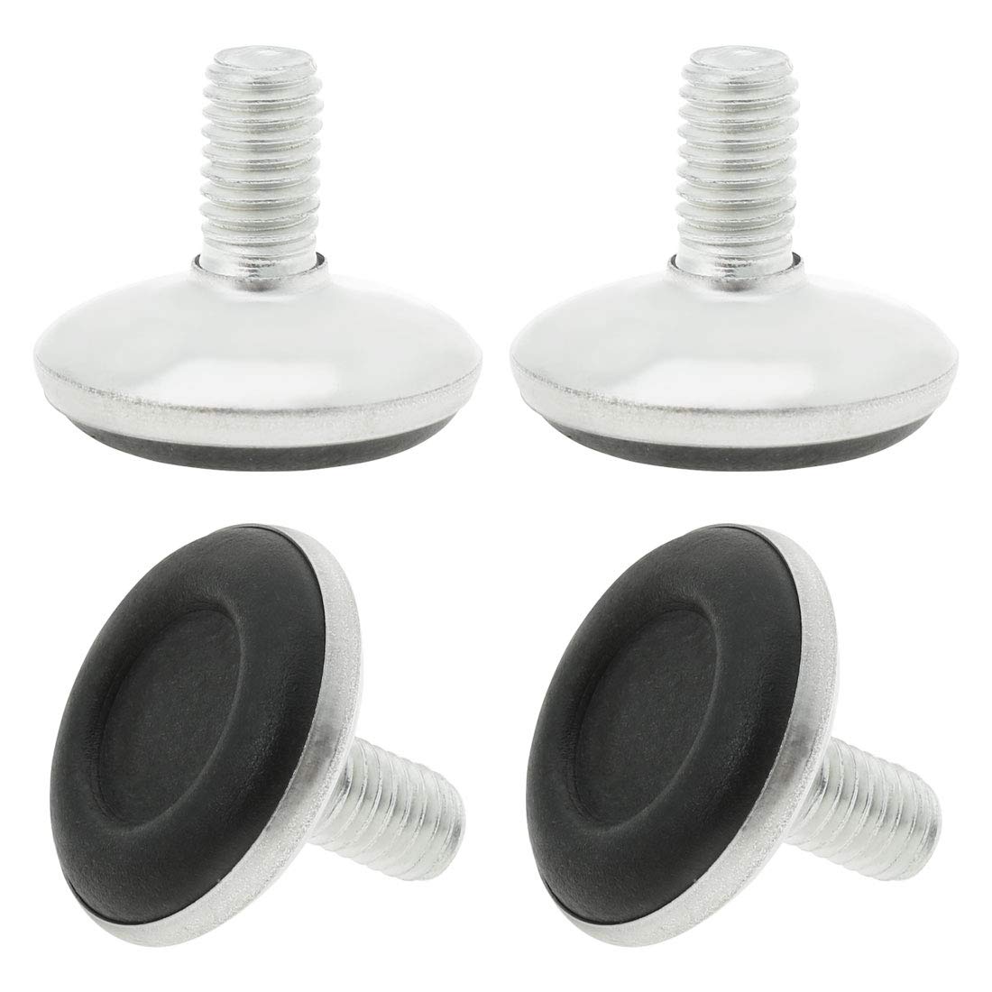 Sourcingmap M8 x 15 x 30mm Leveling Feet Adjustable Leveler Floor Protector for Home Furniture Desk Table Chair Leg 4 Pack