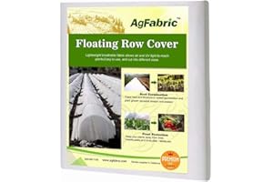 Agfabric Plant Covers Freeze Protection Floating Row Covers 10'x25' 0.9oz Plant Covers Freeze Sun Protection,Frost Cloth for Vegetables,White