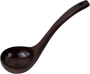Framendino, Natural Wooden Ladle Spoon Sauces Soup Porridge Spoons Kitchen Dinnerware Tools for Cooking