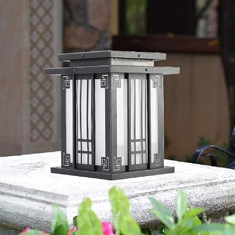 HYYK Outdoor Garden Post Pollerleuchten E27 Edison Dekorative