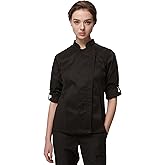 Guolamy Women's Chef Coat Professional Chef Jackets with Cool Vent Side Panels 2947M