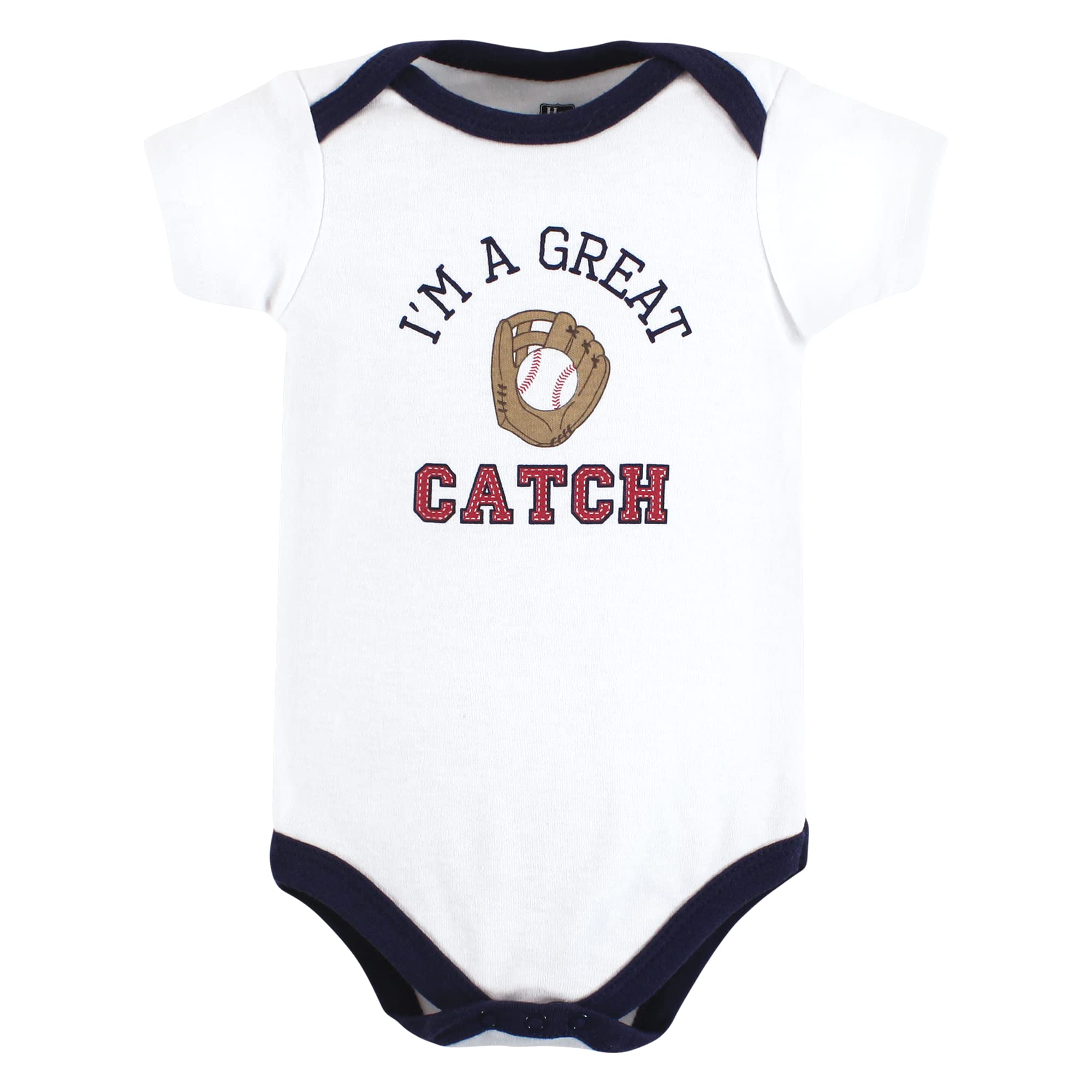 Hudson Baby Unisex Baby Cotton Bodysuits, Sports Stripes, 6-9 Months