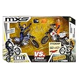 MXS Motocross Bike and Rider Deluxe 2 Pack - Police S.W.A.T vs. Fugitive
