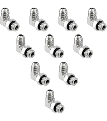 Connettore Idraulico 6401-08-04 Raccordo Idraulico 6401-08-04, #8 SAE ORB 1/2" Maschio X 1/4" NPTF Maschio, Adattatore Per Tubi 1/2'' NPT Female Swivel 90 Degree Elbow - Foto 6