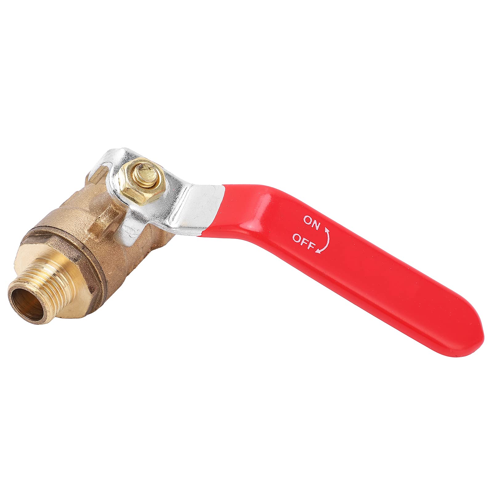 Air Compressor Ball Valve Cast Copper Pipe Fitting Air Compressor Accessory, 1/2in Female Thread 1/4in Male