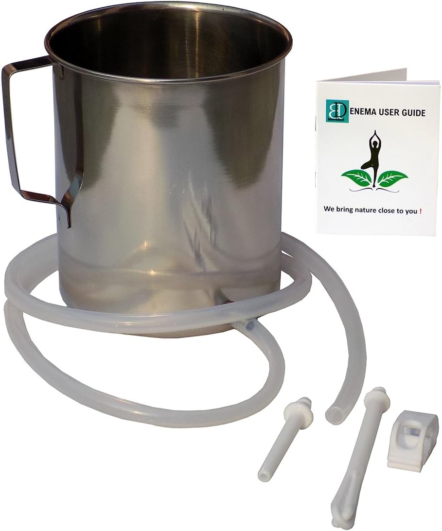 Blomideal (TM) Stainless Steel Enema Kit ( Size 2 Quart ) Suitable