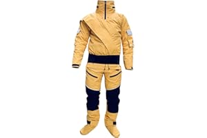 DRRYFSH Dry Suits for Men in Cold Water Water Rescue Suit with Detachable Hood for Whitewater Canyoneering Kayaking Exploring