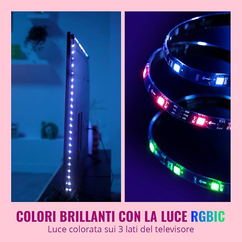 HDMI Sync Box con Striscia LED RGBIC per TV da 75"-85"