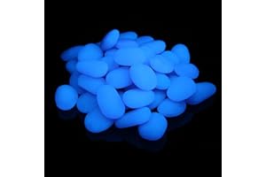 Shiny Stone Glow in The Dark Pebbles,Decorative Glow Stones,Fish Tank Aquarium Gravel,Glow Pebbles for DIY Garden Gifts Decoration(Big Size, 3-4cm, 400g/14.1oz) (Purple)
