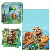 Good Dinosaur Party Pack for 16 Guests - 16 Lunch Plates, 16 Lunch Napkins, and Table Cover