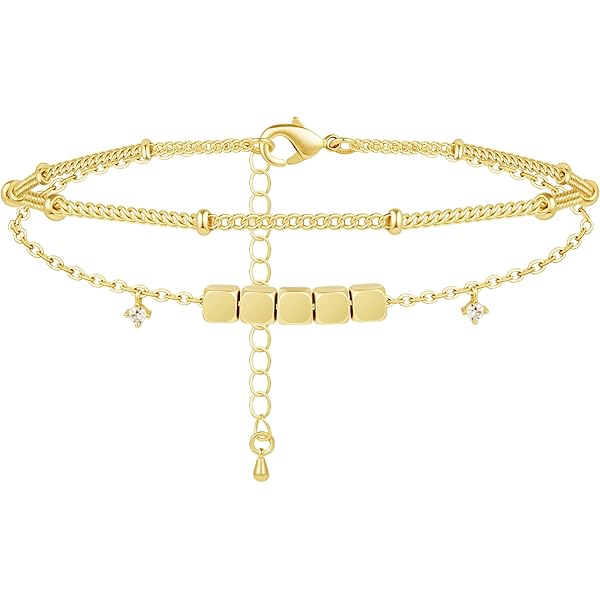 Tobillera Con Cadena Multicapa Estilo Bohemio Para Mujer, Joyería Para Pies Alib