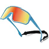 RSQQAV Kids Youth Polarized Sports Sunglasses for 3-12 Girls Boys UV400 for Baseball and Biking Tennis other Outdoor Goggles