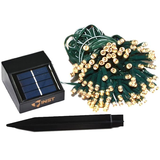 INST Solar Powered Long Lasting LED String Light, Ambiance Lighting, 54