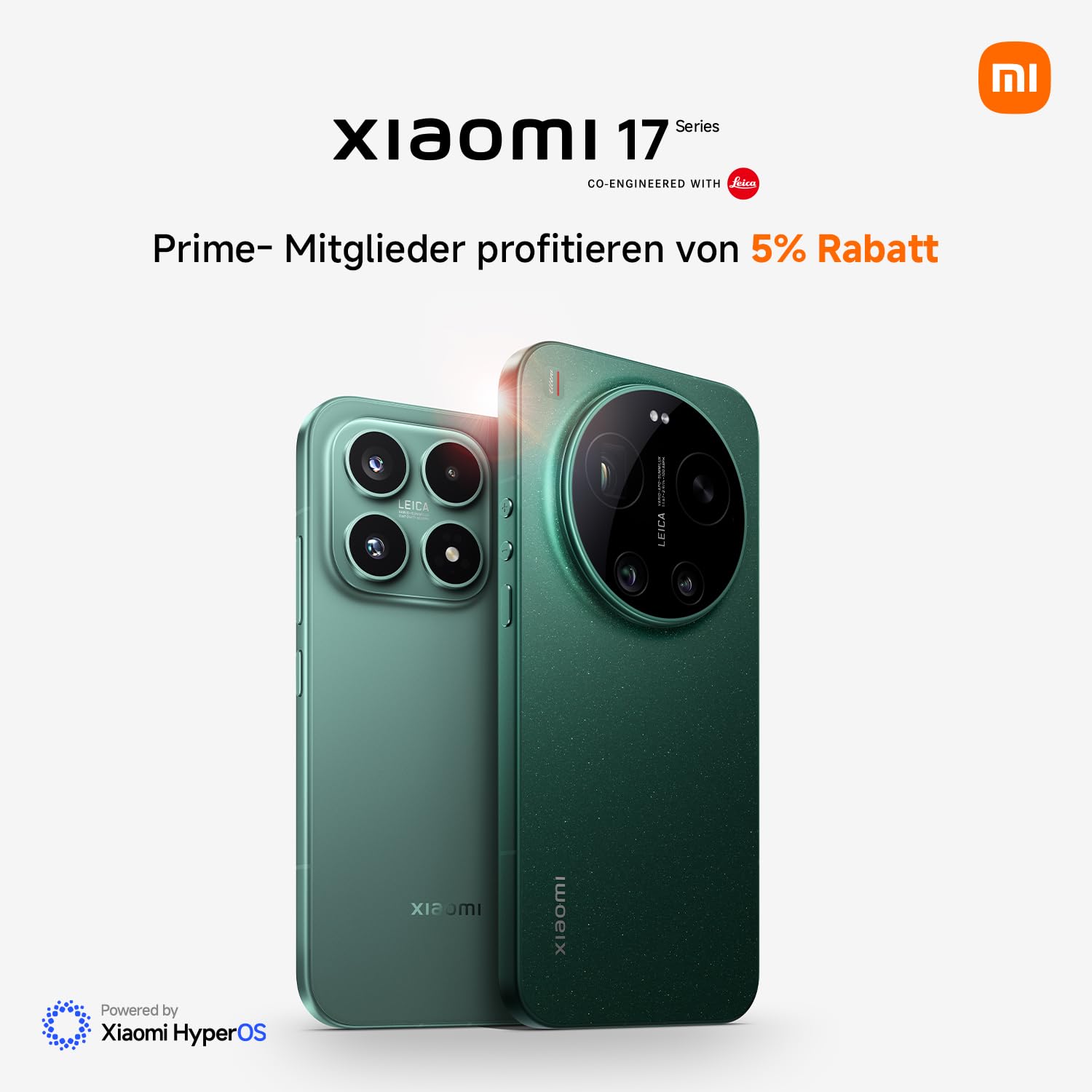 XIAOMI 17 Smartphone, 12GB RAM + 512GB Speicher, Leica Summilux Optik, Light Fusion 950 Bildsensor, 6330mAh Akku, HyperAI, Venture Grün, 3 Jahre Garantie 2