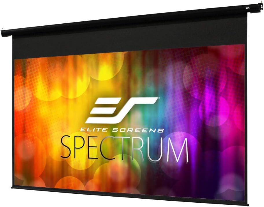 Elite Screens Spectrum, 84-inch Diag 16:9, Electric Motorized 4K/8K Ready Drop Down Projector Screen, ELECTRIC84H