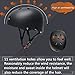 Bike Helmet,RA CPSC Certified Adjustable Kids and Adult Skateboard Helmet for Multi-sports Cycling Skateboarding Roller Skate Inline Skating Scooter Rollerblading Longboard -Black