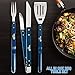 Corona BBQ Grill Tools Set as Heavy Duty Grilling Accessories Barbecue Sets Includes Stainless Steel Grill Tongs, Spatula and Grill Fork with 20 Inch Wood Long Handle Utensils