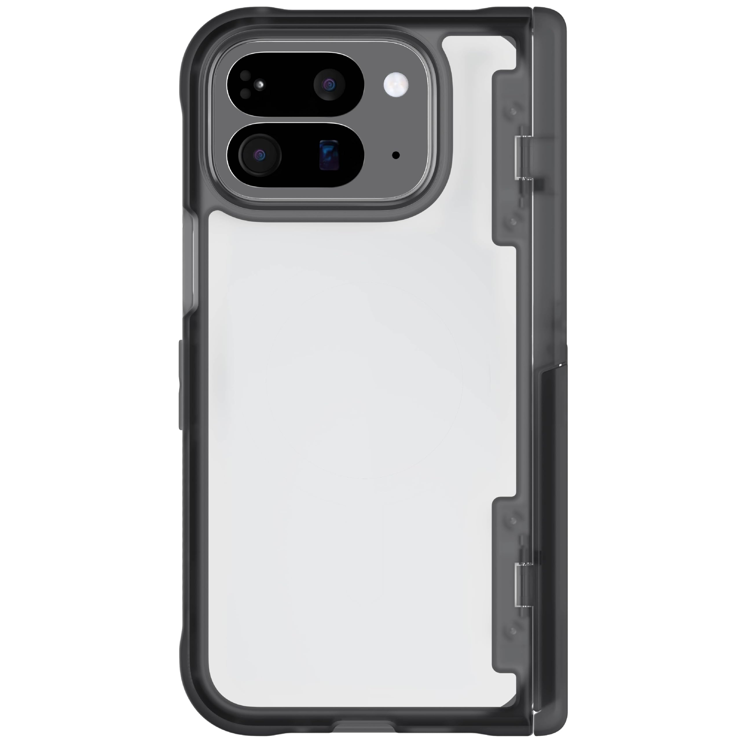 Photo 1 of Ghostek Covert Pixel 10 Pro Fold Clear Case with Built-in Kickstand and Full Hinge Protection Designed for 2025 Google Pixel10 Pro Fold (8") (Smoke Matte)