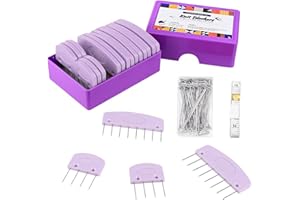 HUIGOMI Knitting Blocking Kit: Includes 20 Blocking Combs, 50 T-Pins & Measuring Tape for Crochet, Lacework, Needlework and K