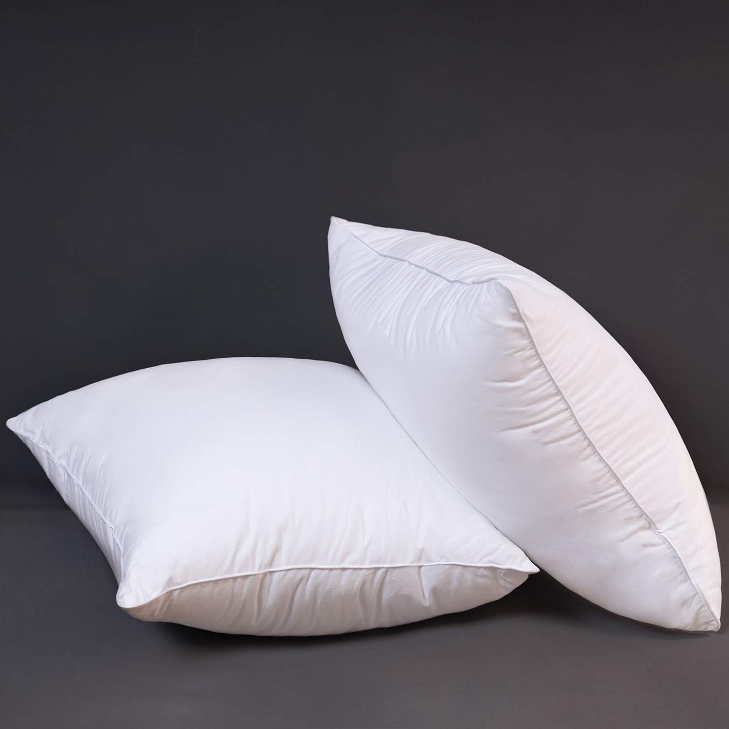 Ashler Throw Pillow Inserts Pack of 2, 100% Pure Cotton Cover Stuffer 18 x 18 Inches Soft Supportive Square Form Hypoallergenic Pillow Insert: Home & Kitchen
