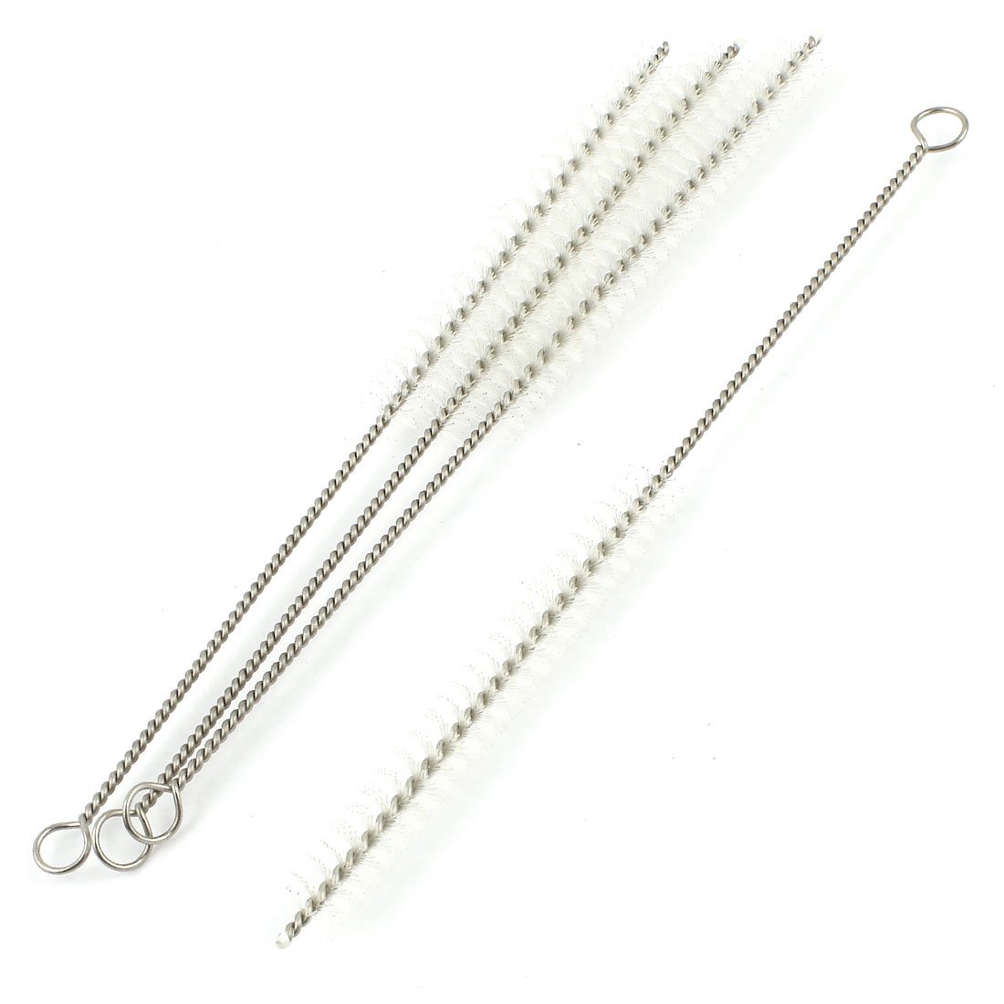 sourcingmap 4 Pcs Metal Handle Test Piping Tube Bottle Cleaning Nylon Brush 16.5cm