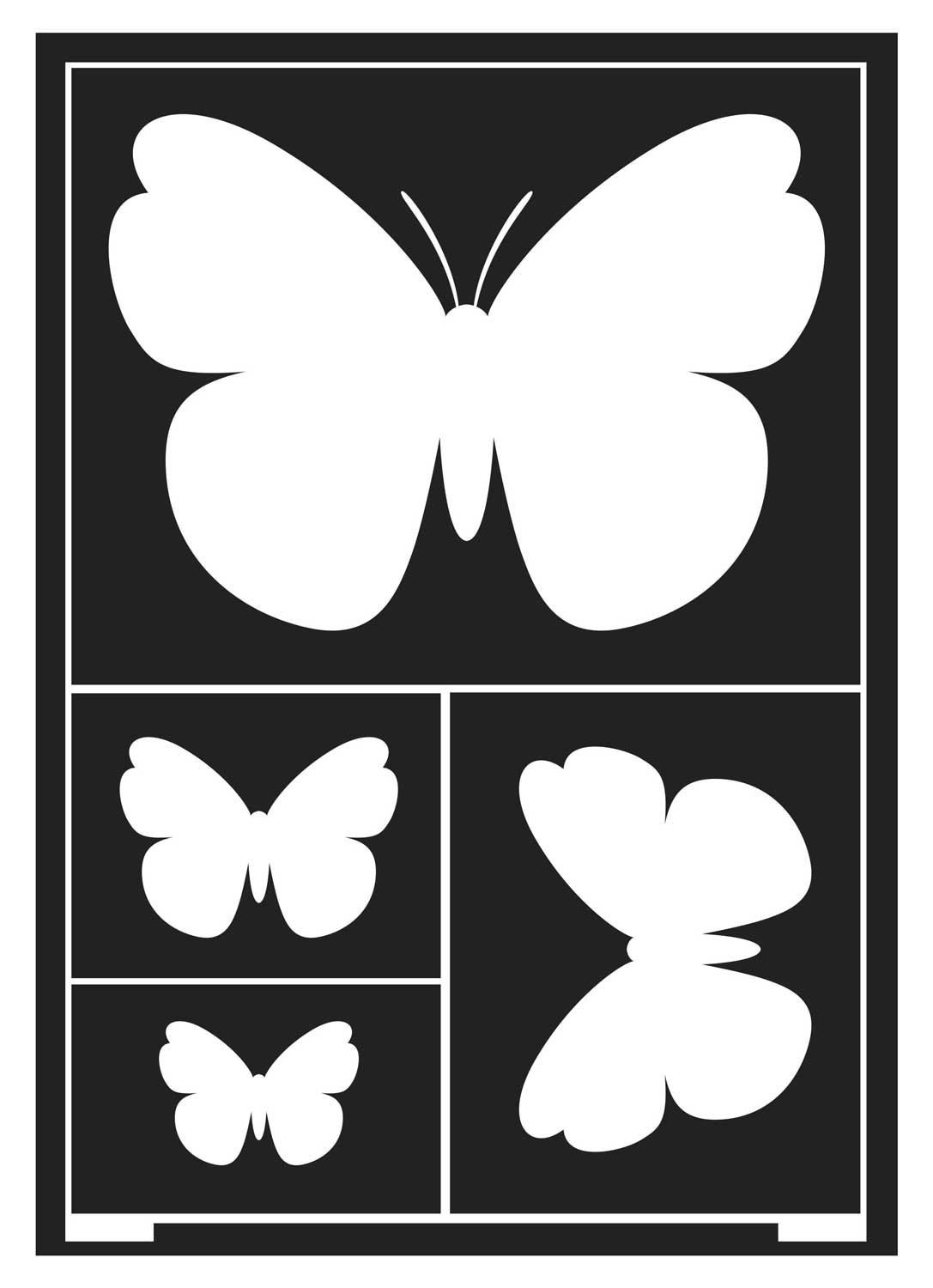 HOME DESIGN 74851 Window Style Stencil Butterfly A5