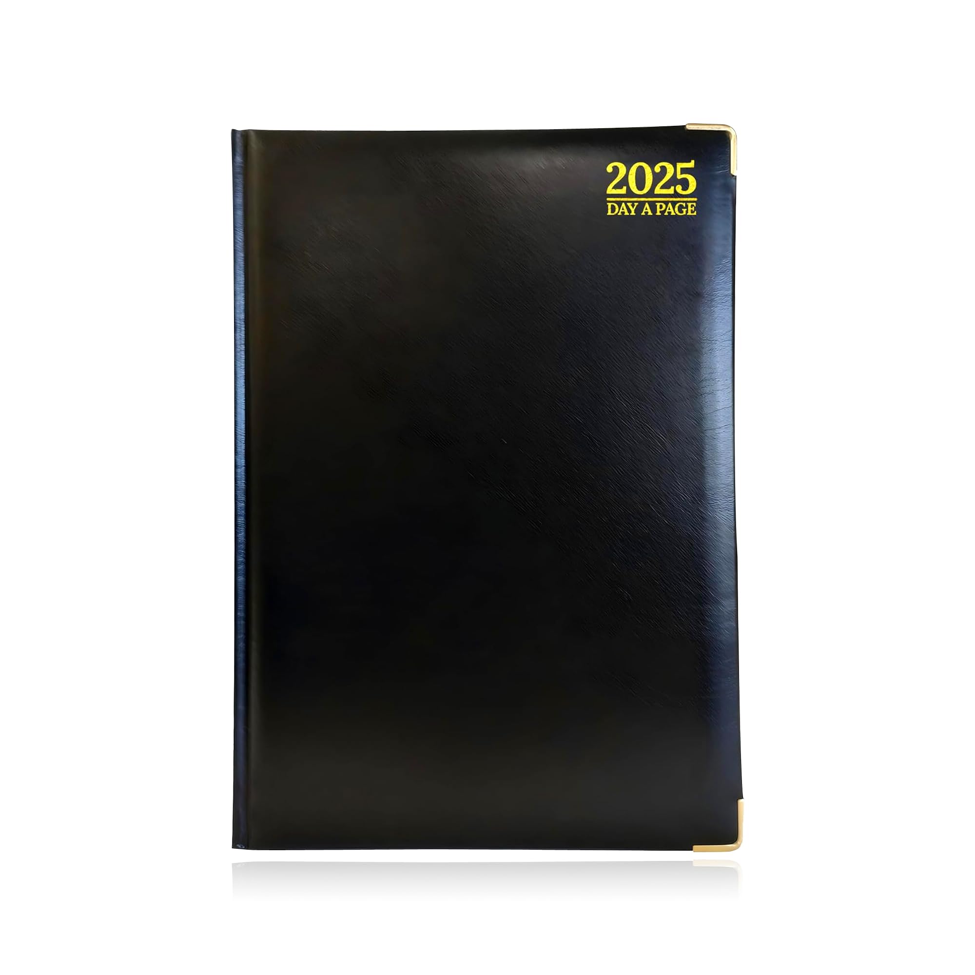 G4GADGET 2025 Diary A4 Day A Page - Black | Professional Hardback Planner | Daily Scheduler with Hourly Slots | Comprehensive Information and Notes