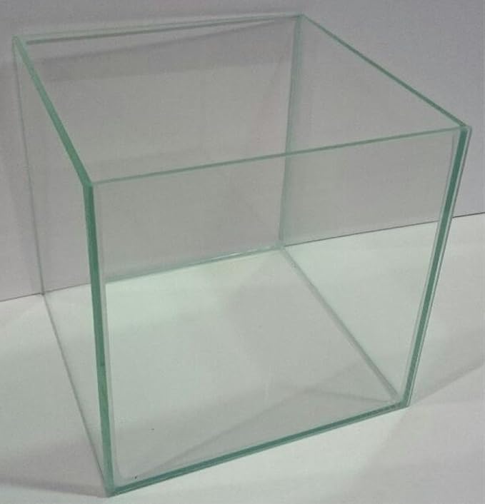 Glasaquarium Würfel 35x35x35 cm Glasbecken Aquarium Cube ohne Streben transparent verklebt