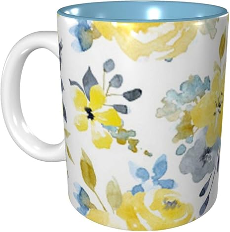 Amazon Co Jp 水彩花 マグカップ コーヒーマグ セラミック おしゃれ 電子レンジ対応 食洗機対応 330ml 9色 ホーム キッチン