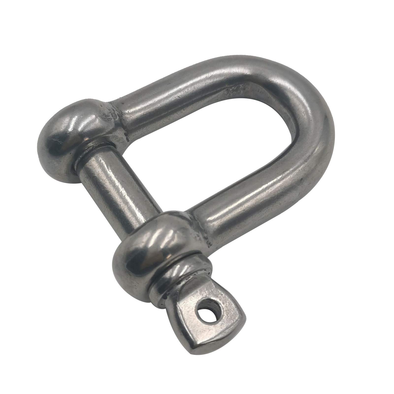 (10 Pieces) 304 Stainless Steel D Shape Shackle M5 Screw Pin Anchor Shackle For Material Handling Wire rope Lifting Outdoor Camping Climbing Survival Rope