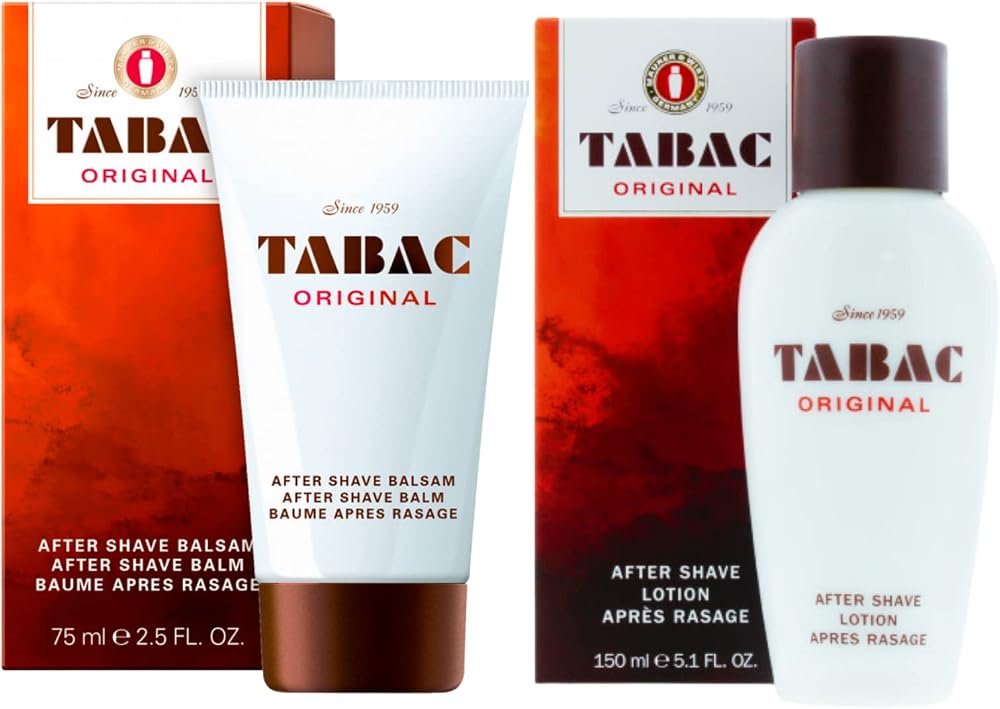 Tabac Original Aftershave Gift Set for Men Balm 75ml Lotion 150ml Bundle