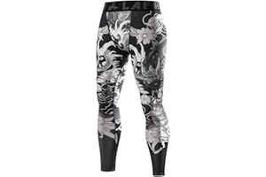 LAFROI Men's Quick Dry Cool Compression Fit Tights Leggings Waistband-YSK08