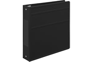 Carstens 2-Inch Heavy Duty 3-Ring Binder - Side Opening, Black, Durable Plastic, Precision No-Gap Rings, Waterproof Covers, No Pockets, Holds 300 Letter-Sized Sheets, BPA-Free, Made in USA (5829-3R)