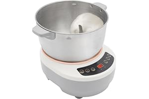BEUIOSLYR Electric Dough Maker with Ferment Function, Commercial & Home Dough Kneading Machine 5L/169oz Stainless Steel Mixer With Auto Timer & Touch Control for Bakeries, Restaurants, Home Kitchens (Silver)