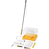 VOOMEY Paint Roller Kit with Extension Pole - 9 Inch Paint Roller with Tray | Mini Paint Roller 4 inch, Small Paint Brush, 16 Piece Complete Painting Tool Set Suitable for House &amp; Wall Painting