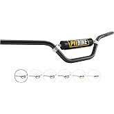 Handlebars 7/8 Inch Universal Mid-Rise Handle Bar with Crossbar Pad Black | RUTU Upgraded Universal Motorcycle Dirt Bike Handle Bar, Mid-Rise Mini Bike Pit Bike Handlebar for Motocross ATV Quad