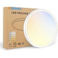 VOLISUN 5CCT LED Flush Mount Ceiling Light, 7 inch Dimmable Ultra-Thin LED Ceiling Light Fixture, 3000K-6500K Selectable, 15W LED Ceiling Lights for Bedroom, Kitchen, Closet and Hallway (1Pack, White)