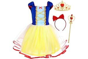COTRIO Baby Girls Princess Costumes Toddler Halloween Dress Up Kids Birthday Outfit Christmas Party Dresses Clothes