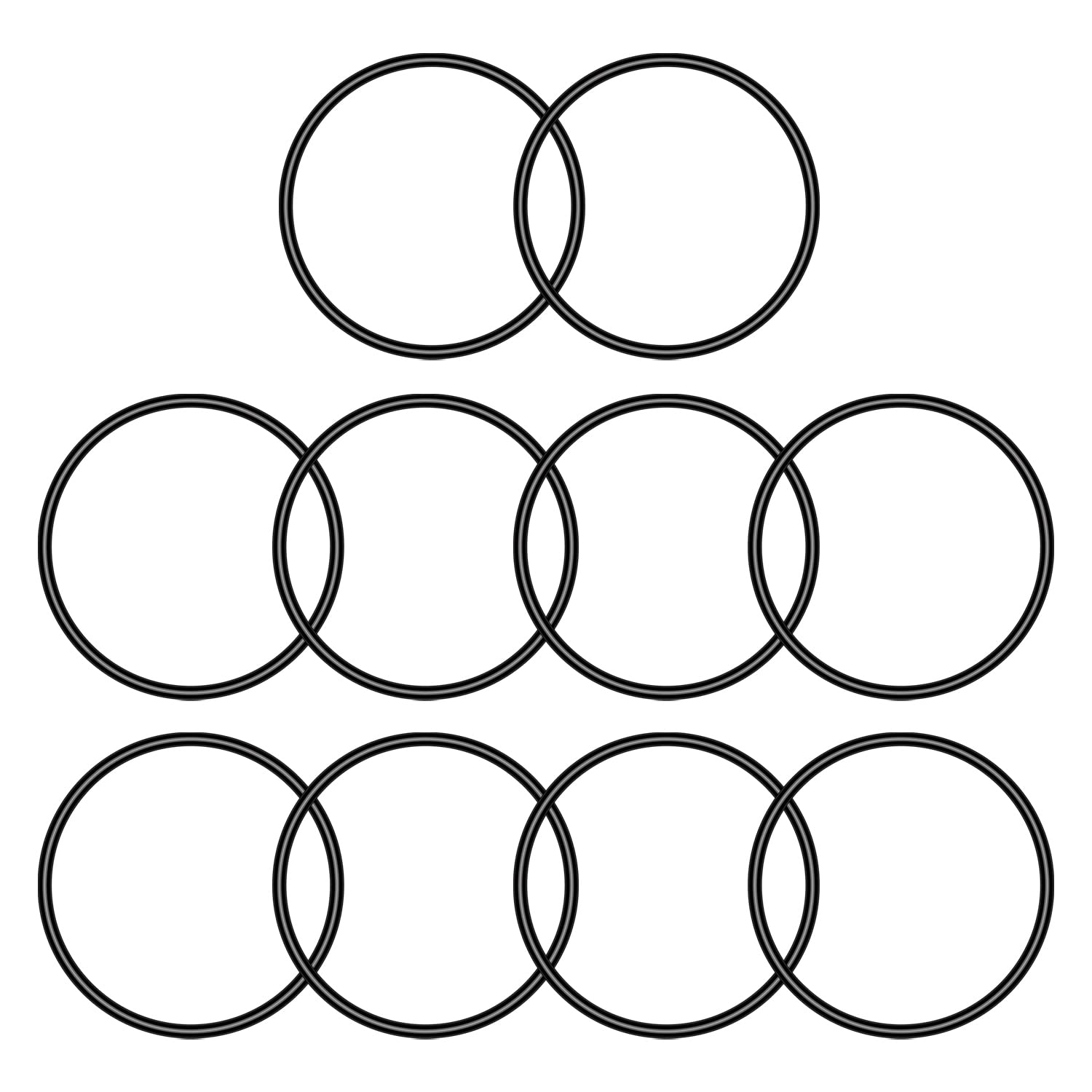 Othmro 10 Pcs Rubber O-Rings, Nitrile Rubber Washers Seal O Rings 90mm OD 83mm ID 3.5mm Width, Sealing Gasket for Taps, Plumbing — image 1