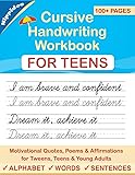 Cursive Handwriting Workbook for Teens: A cursive