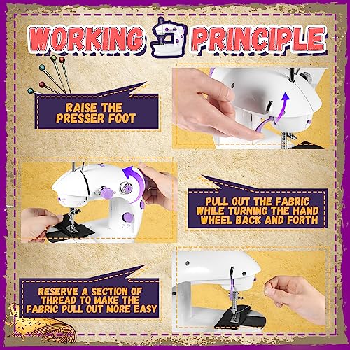Portable Sewing Machine with Extension Table and Light,Mini Handheld